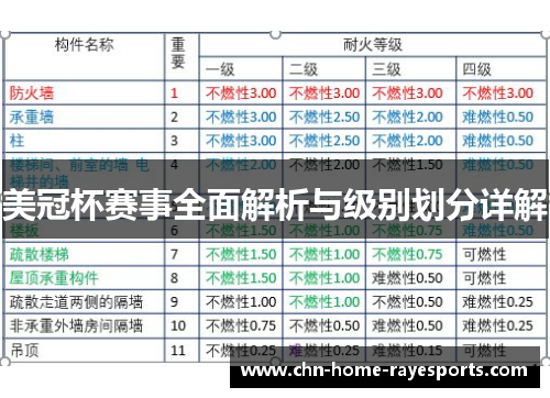 美冠杯赛事全面解析与级别划分详解